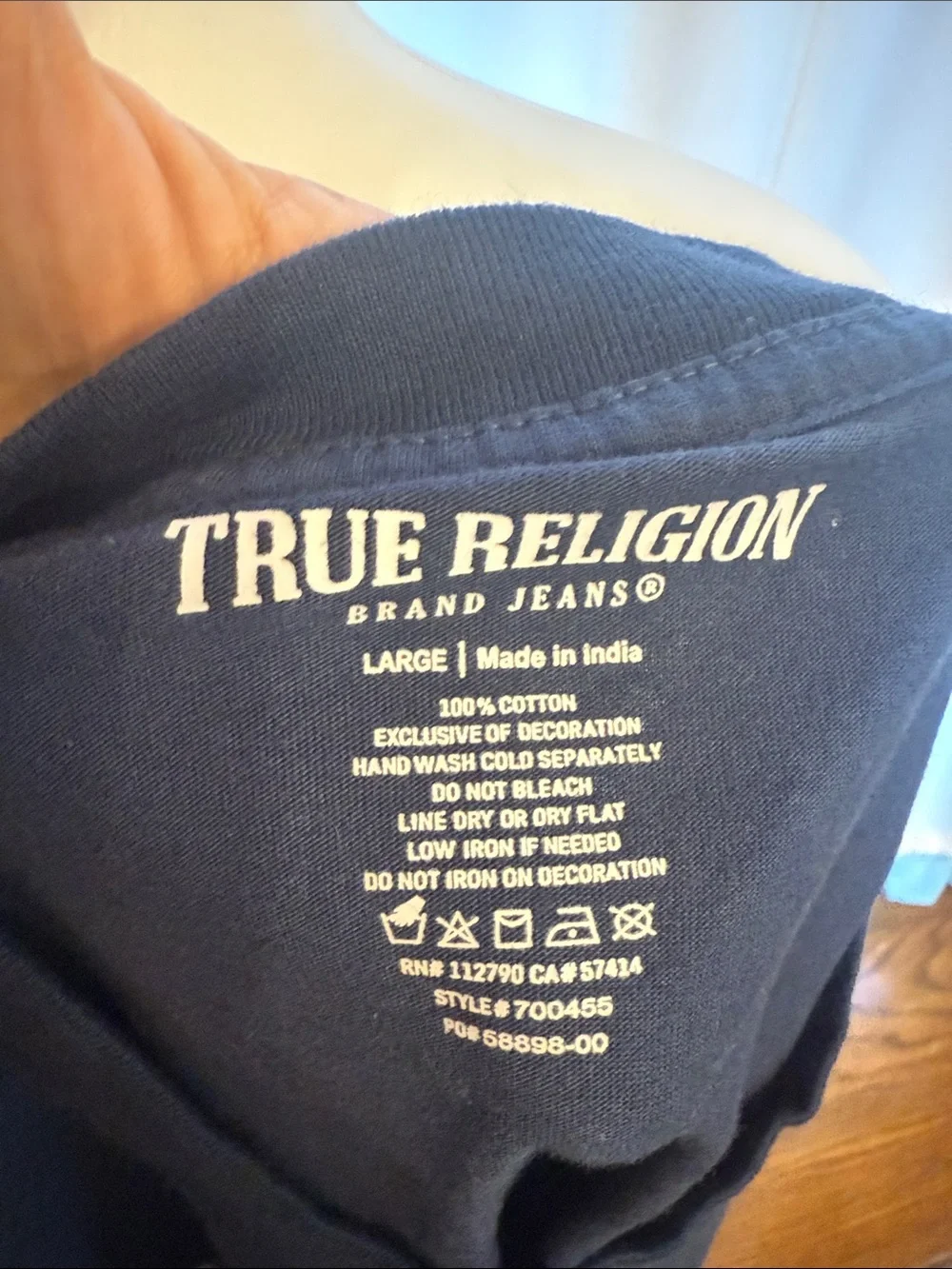 True Religion Navy Short-Sleeve Logo Tee